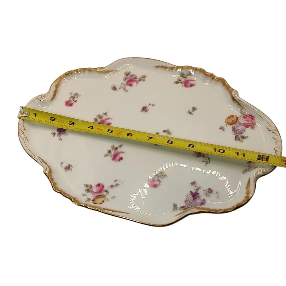 Vintage Limoges‎ Porcelain Tray Vanity Dresser Charles Haviland CFH GDM France